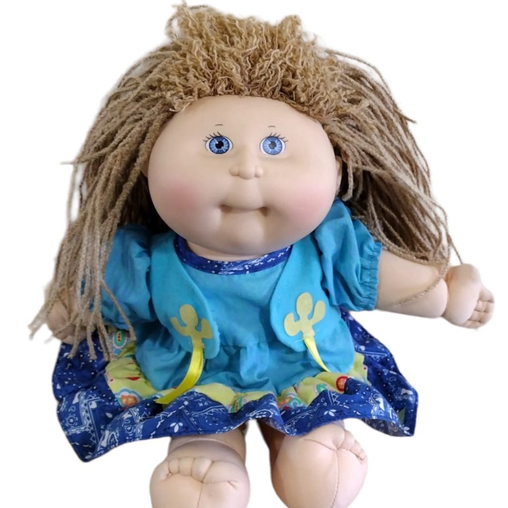 1991 Hasbro Crimp 'N Curl Cabbage Patch Kids Doll Blonde Hair